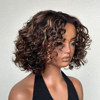 Elle Vane Glueless Middle-parted Blonde Highlights 5x5 Lace Wig