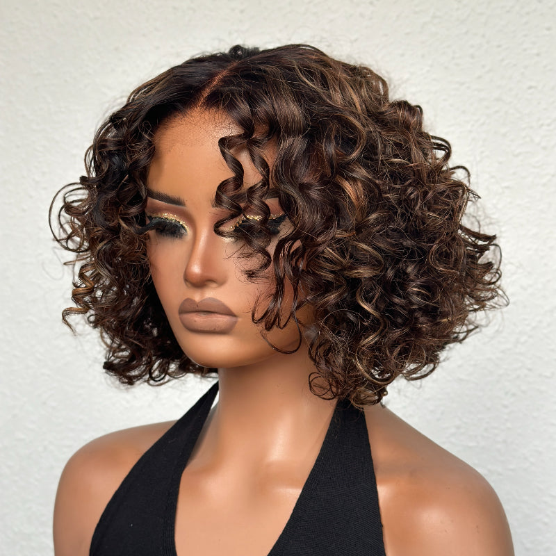 Elle Vane Glueless Middle-parted Blonde Highlights 5x5 Lace Wig