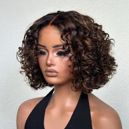 Elle Vane Glueless Middle-parted Blonde Highlights 5x5 Lace Wig
