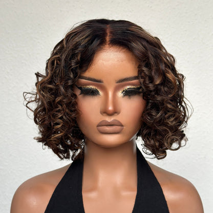 Elle Vane Glueless Middle-parted Blonde Highlights 5x5 Lace Wig