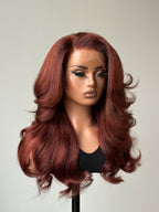 Elle Vane Reddish brown Side Part Layer 13x4 Lace Front Wig