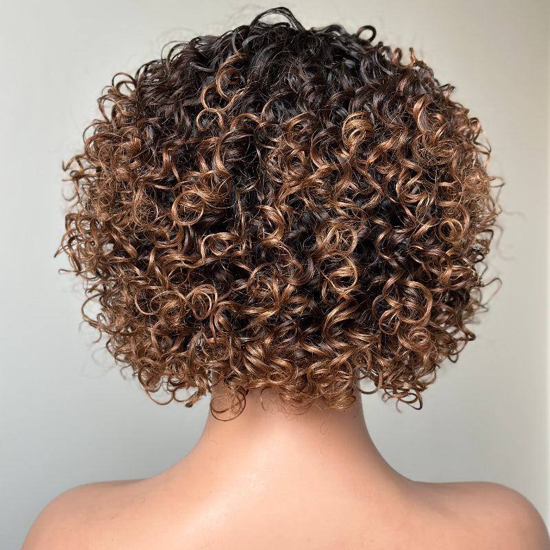 Put on & Go Gradient Curly Bob Wig
