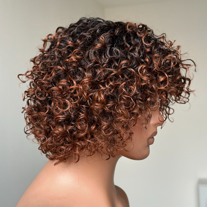 Put on & Go Gradient Curly Bob Wig