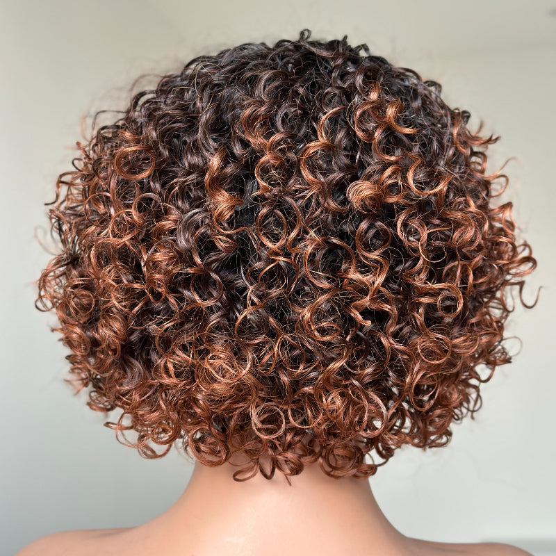 Put on & Go Gradient Curly Bob Wig