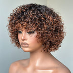 Put on & Go Gradient Curly Bob Wig