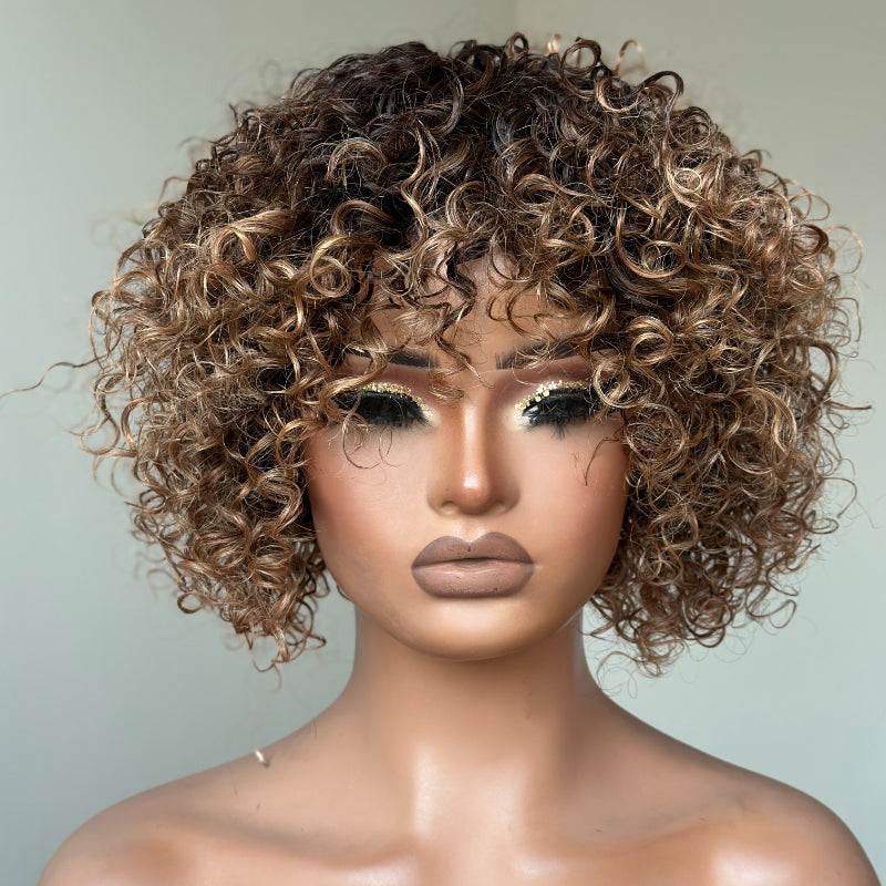Put on & Go Gradient Curly Bob Wig