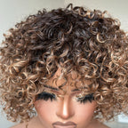 Put on & Go Gradient Curly Bob Wig