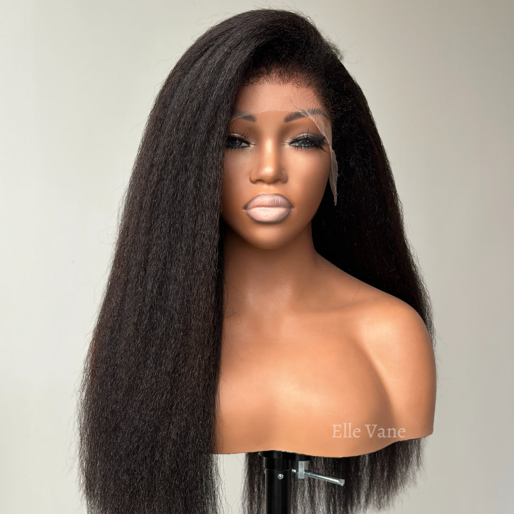 Elle Vane Kinky Edges 13x4 HD Lace Front Kinky Straight Wig