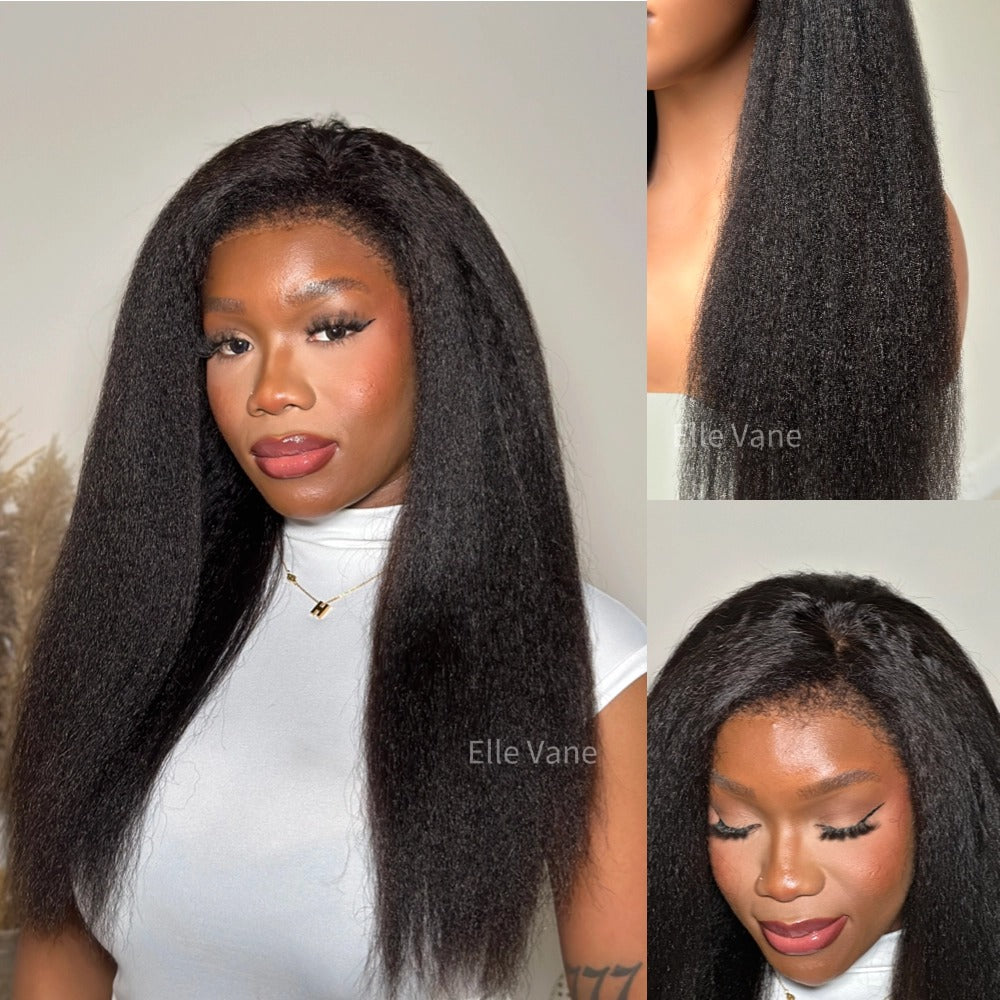 Elle Vane Kinky Edges 13x4 HD Lace Front Kinky Straight Wig