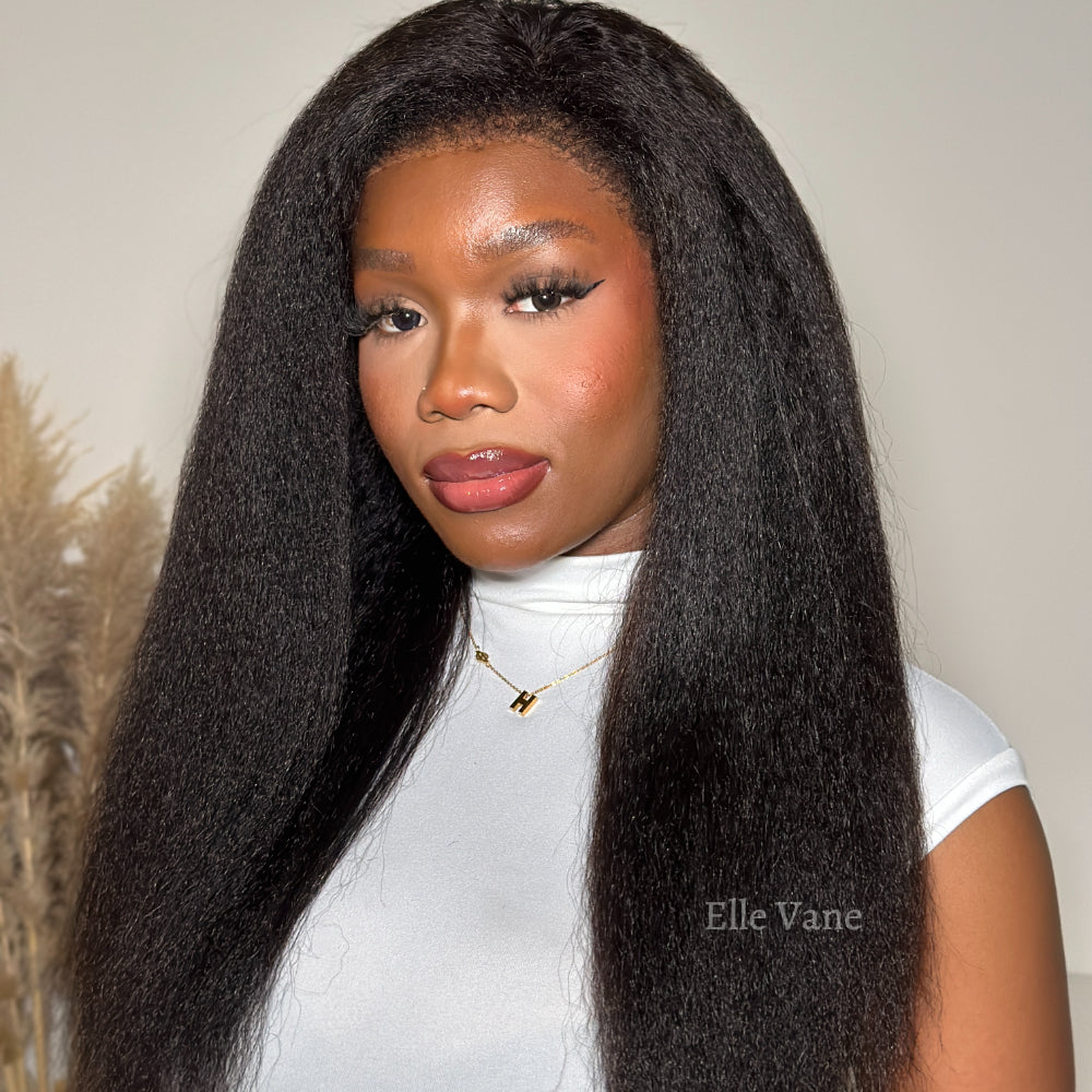 Elle Vane Kinky Edges 13x4 HD Lace Front Kinky Straight Wig