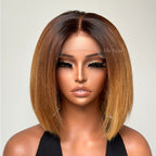 Elle Vane Gradient Honey Blonde 5x5 Lace Bob Wig
