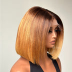 Elle Vane Gradient Honey Blonde 5x5 Lace Bob Wig