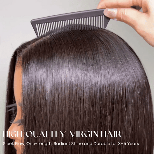 Elle Vane Adjustable Cap Virgin Hair Straight Bob HD Lace Wig