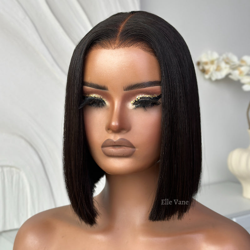 Elle Vane Adjustable Cap Virgin Hair Straight Bob HD Lace Wig