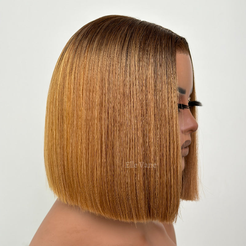 Elle Vane Adjustable Cap Virgin Hair Straight Bob HD Lace Wig