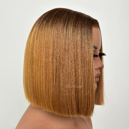 Elle Vane Adjustable Cap Virgin Hair Straight Bob HD Lace Wig