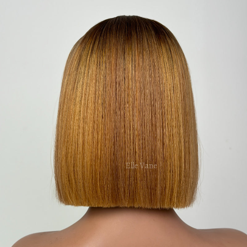 Elle Vane Adjustable Cap Virgin Hair Straight Bob HD Lace Wig