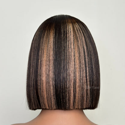 Elle Vane Adjustable Cap Virgin Hair Straight Bob HD Lace Wig