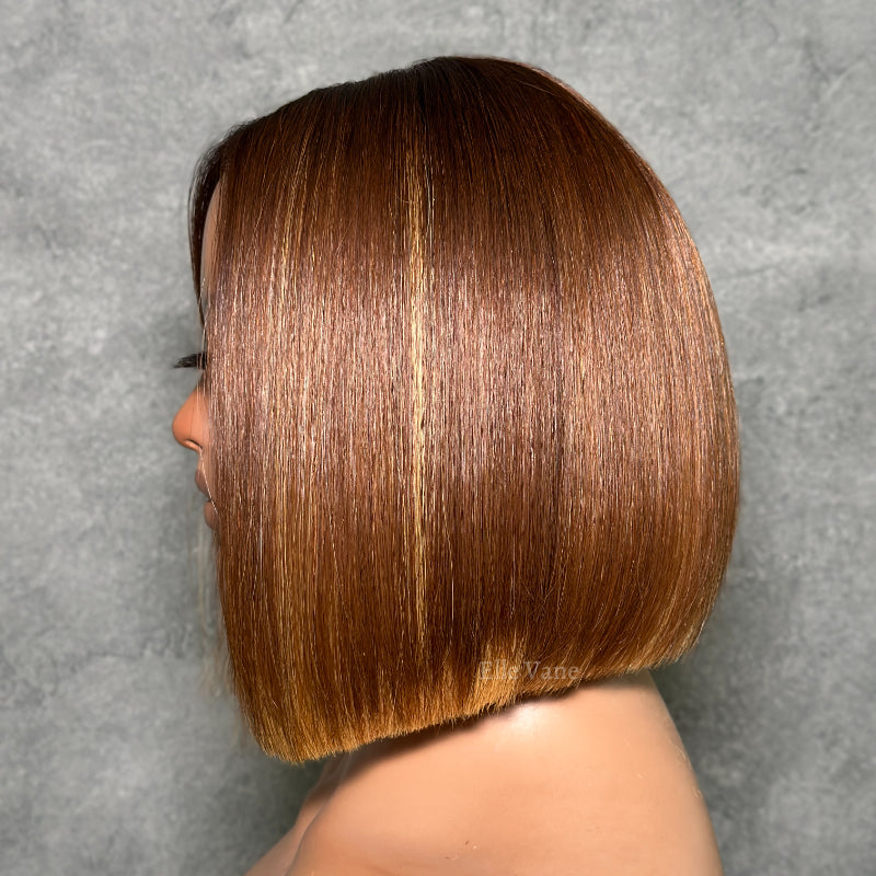 Elle Vane Adjustable Cap Virgin Hair Straight Bob HD Lace Wig