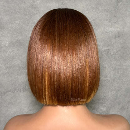 Elle Vane Adjustable Cap Virgin Hair Straight Bob HD Lace Wig