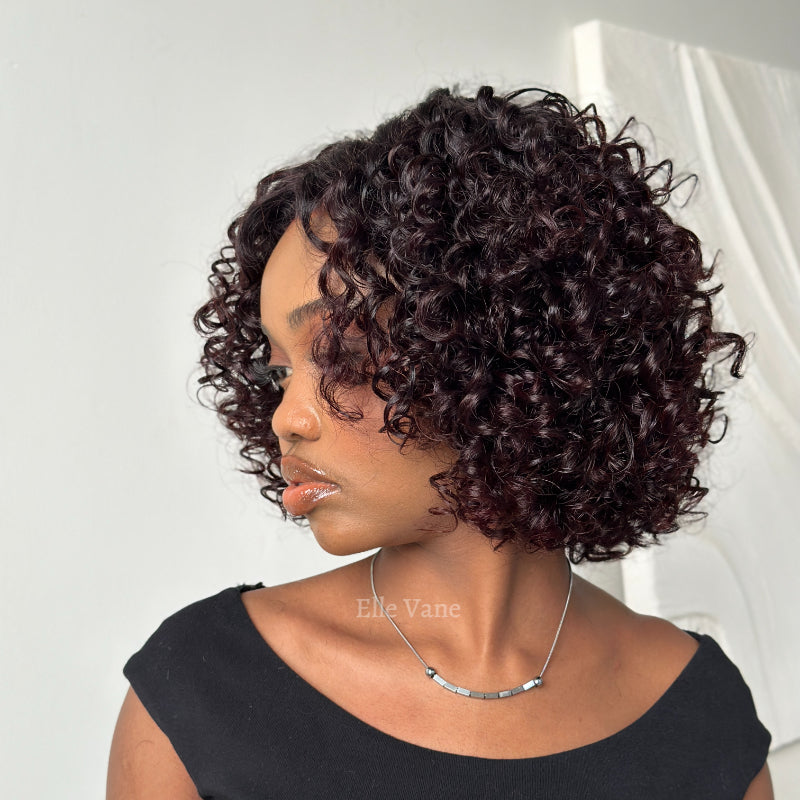 Elle Vane Reddish Brown Glueless Curly 5x5 Lace Wig