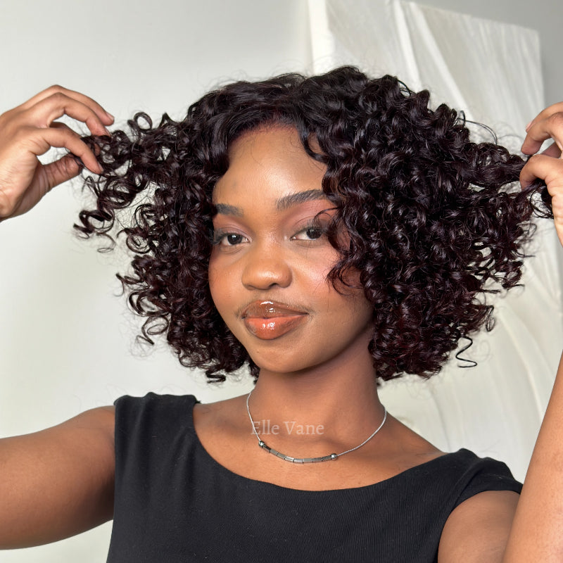 Elle Vane Reddish Brown Glueless Curly 5x5 Lace Wig