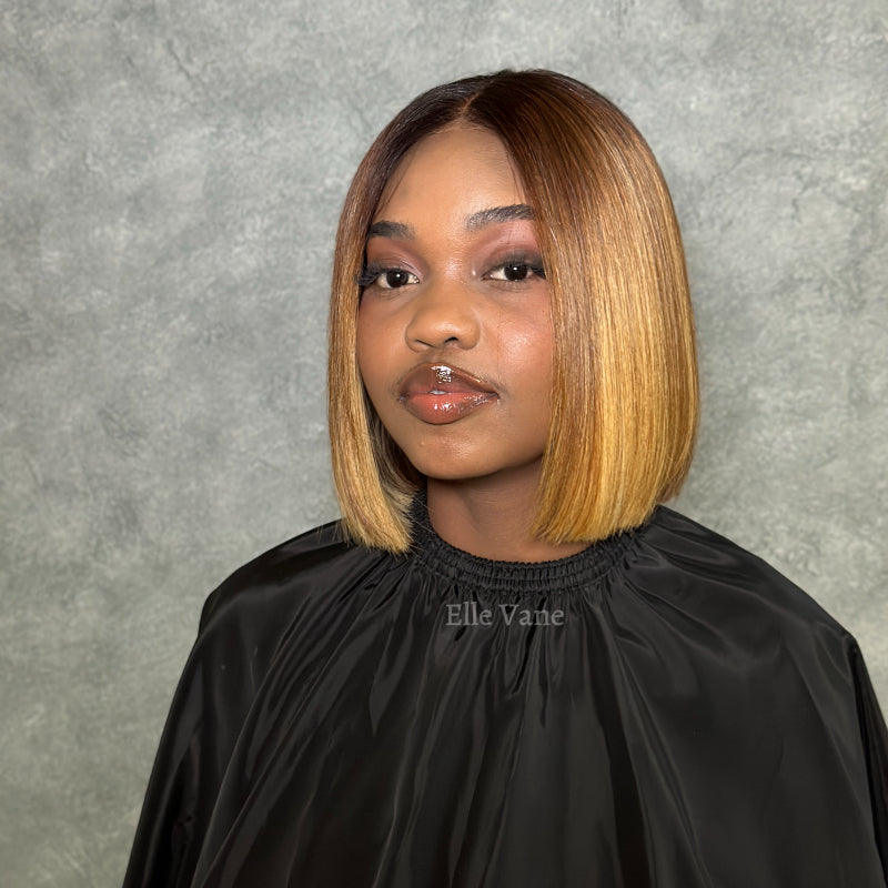 Elle Vane Gradient Honey Blonde 5x5 Lace Bob Wig