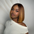Elle Vane Gradient Honey Blonde 5x5 Lace Bob Wig