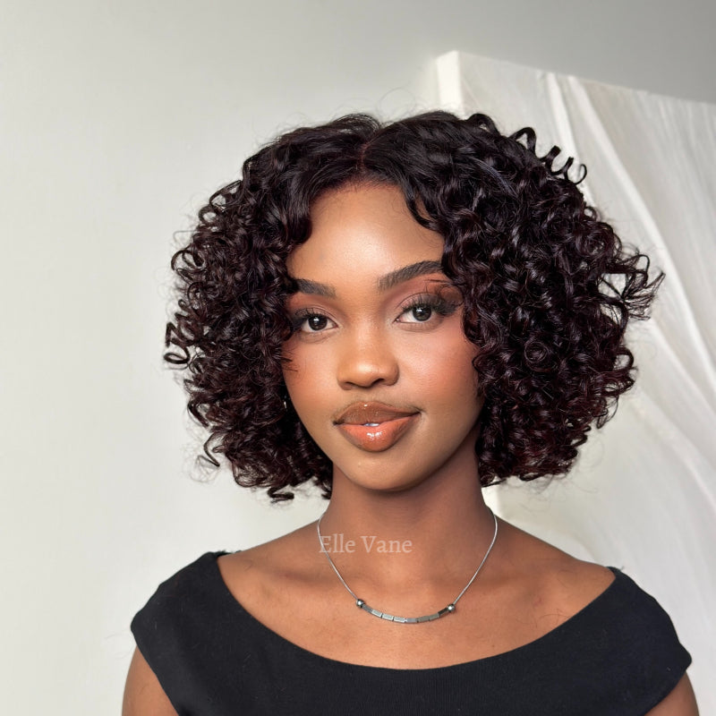 Elle Vane Reddish Brown Glueless Curly 5x5 Lace Wig