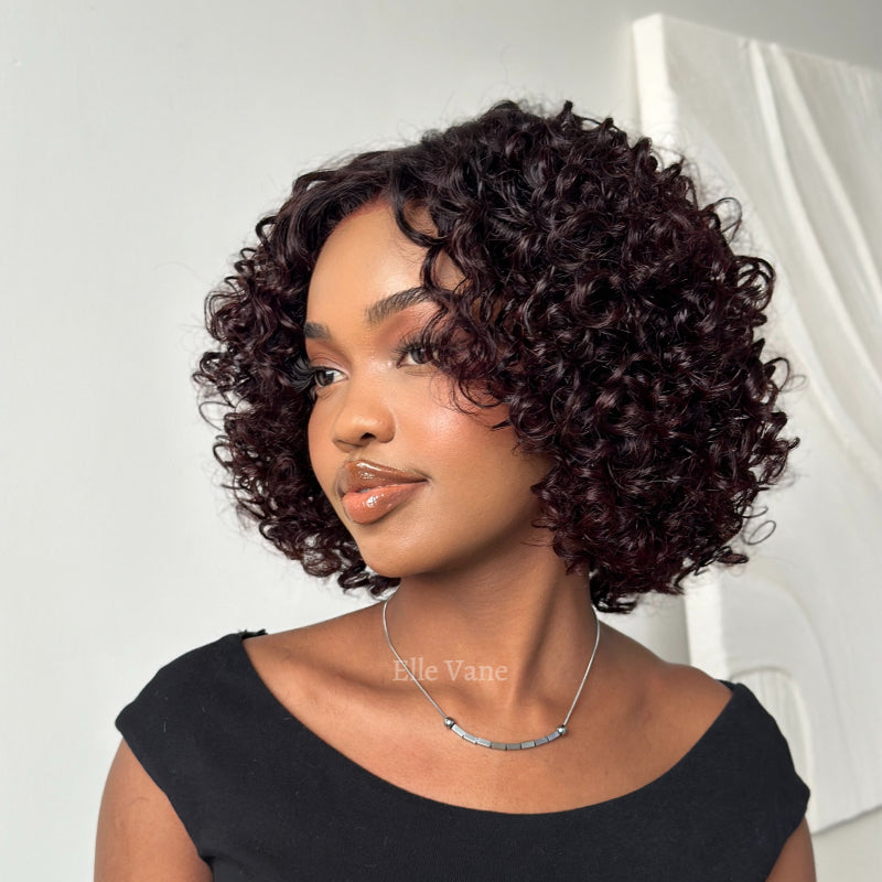 Elle Vane Reddish Brown Glueless Curly 5x5 Lace Wig