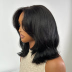 Elle Vane Sleek Layered Bob with Face-Framing Swoop Bangs Wig