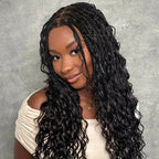Elle Vane Full Lace Knotless Boho Curls Braided Invisi Drawstring Wig