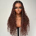 Elle Vane Full Lace Knotless Boho Curls Braided Invisi Drawstring Wig