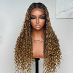 Elle Vane Full Lace Knotless Boho Curls Braided Invisi Drawstring Wig