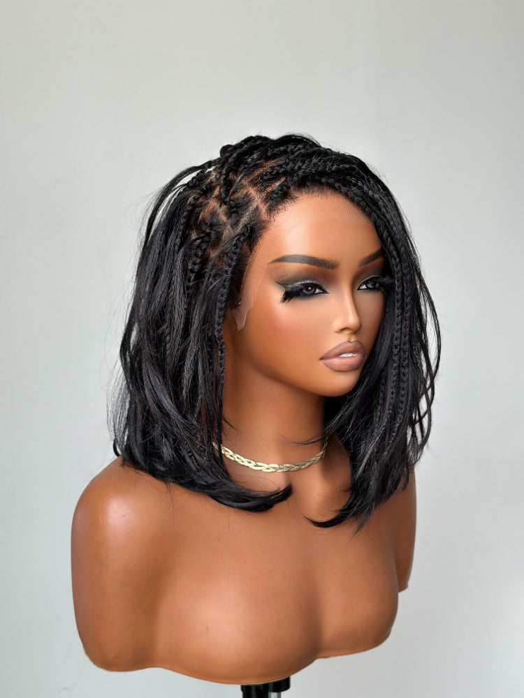 Elle Vane Boho Braids French Curls Full Lace with Braided Top Invisi Drawstring Wig