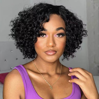 Short Cut Water Wave Glueless Pre-cut Bob 5×5 HD Lace Wig