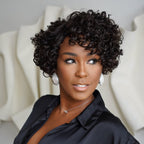 Put On & Go Salt And Pepper Pixie Cut Curly Wig