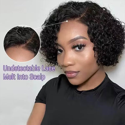 Short Cut Water Wave Glueless Pre-cut Bob 5×5 HD Lace Wig