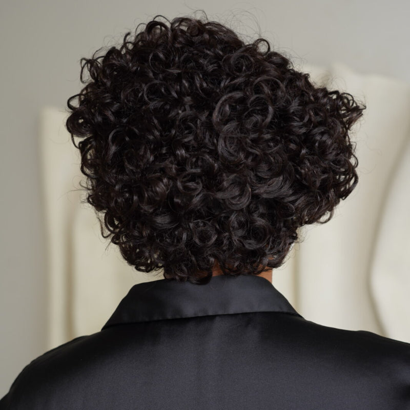 Put On & Go Salt And Pepper Pixie Cut Curly Wig