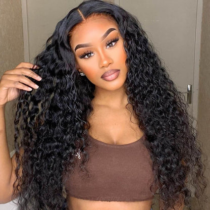 Put On & Go Wig Water Wave 13×4 Lace Frontal Wig 5×5 Lace Glueless Wig