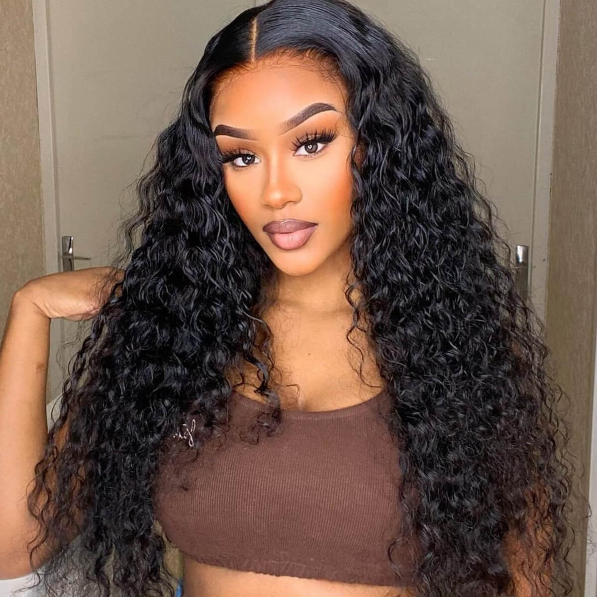 Put On & Go Wig Water Wave 13×4 Lace Frontal Wig 5×5 Lace Glueless Wig