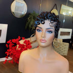 Elle Vane Short Pixie Finger Wave Full Lace Wig