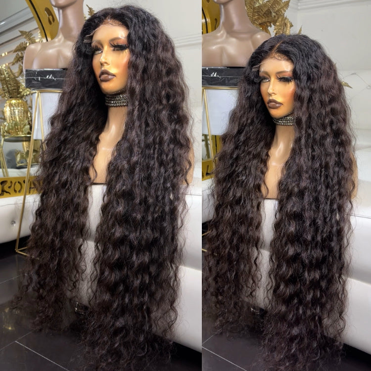 Elle Vane Glueless Luxurious Curls HD Lace Closure With 4C Kinky Edges Pre-cut Wavy Wig