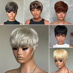 Elle Vane Pixie Cut Glueless Wig with Bangs
