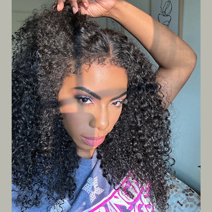 Ventilated Realistic Curly Edges Lace Wig