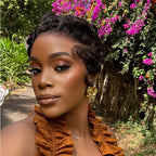 Elle Vane Finger Wave Short Pixie Human Hair Wig