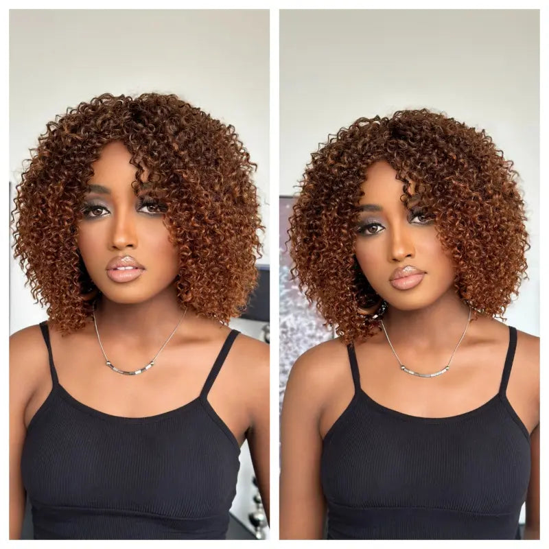 Gradient Dark Brown Glueless Wig