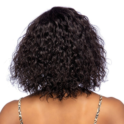 Put on & Go Natural Black Curly 5x5 Lace Closure Wig