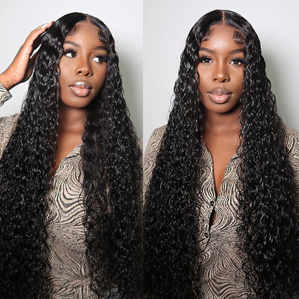 13x4 Lace Front Human Hair Wigs Water Wave With Baby Hair