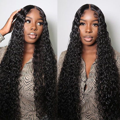 13x4 Lace Front Human Hair Wigs Water Wave With Baby Hair